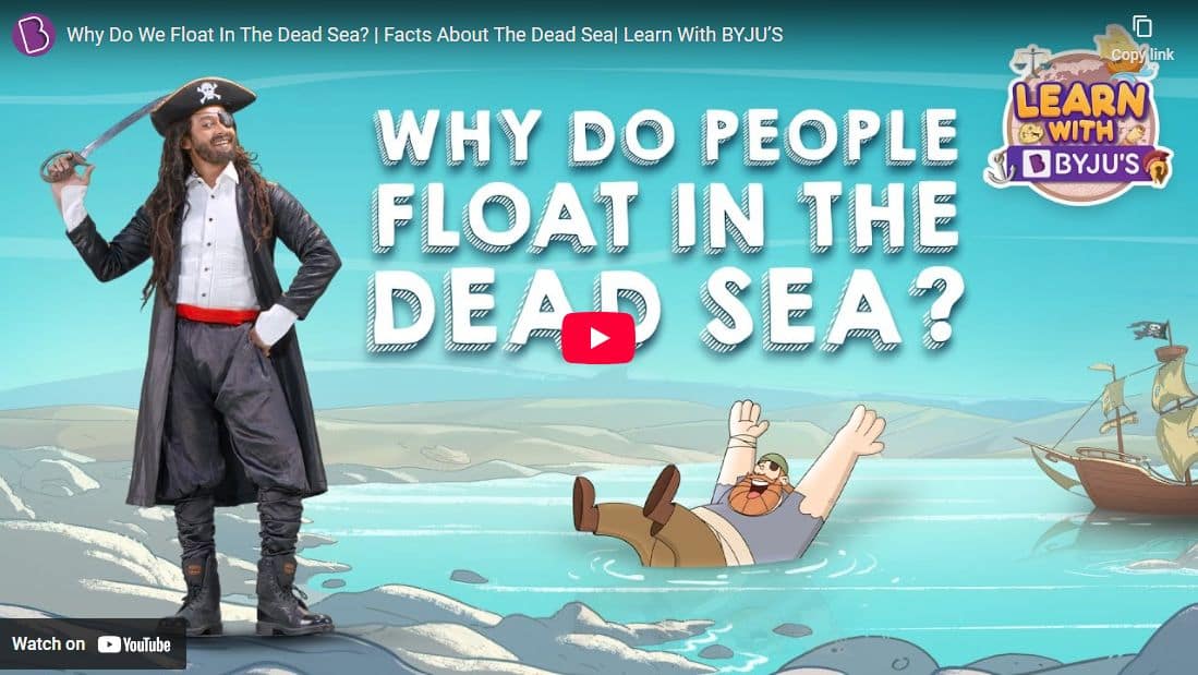 Why Do We Float In The Dead Sea? | Facts About The Dead Sea| Learn With BYJU’S