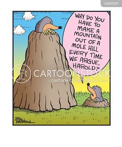 mole hill cartoon