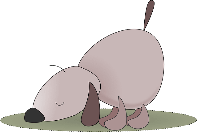 Dog with nose to ground